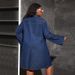 K Large Size Women's Loose And Fashionable New Denim Long Sleeved Casual Dress_mkmklike.com