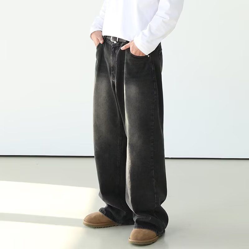 Men's Clothing Men's Straight Leg Jeans Trendy Stylish Casual Wear Edgy Versatile Denim For Formal & Casual_mkmklike.com