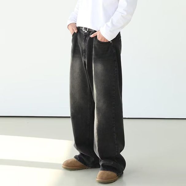 Men's Clothing Men's Straight Leg Jeans Trendy Stylish Casual Wear Edgy Versatile Denim For Formal & Casual_mkmklike.com