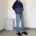 Men's Clothing American Retro Cleanfit Loose Flared Jeans Vintage Cleanfit Wide Leg Flared Jeans High Street Vibe Slimming Casual Washed Denim Pants_mkmklike.com
