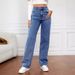 Trendy Girl Closet New Cross-Border European And American Women's Jeans High Waist Slim Straight Denim Pants Hot Sale_mkmklike.com