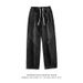 Black Gray Jeans Men's Straight Loose Wide Leg Spring New Style American High Street Micro Flared Pants_mkmklike.com