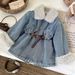 Girls Denim Dress Fleece Lined Thickened Long Warm Winter Jacket Baby Girls Clothing Relaxed Everyday Wear Versatile Comfortable Feshion Trend_mkmklike.com