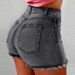Women's High-Waisted Cotton Denim Shorts - Creative Street Fashion Distressed Jeans Shorts In 4 Colors_mkmklike.com