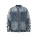 MYQ Double Bar Stand Collar Denim For Men Spring Loose Cool Jacket Korean Style Trendy High-end Feel Outfit_mkmklike.com
