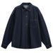 Collar Denim Shirt, Washed Loose Jacket Jacket, Trendy Brand Versatile Casual Shirt_mkmklike.com