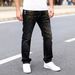 Men's Clothing Style Men's Jeans, New Style Stretch Black Men's Jeans, Slim Fit, Paint Painted Men's Jeans, Trendy And Unique Pants._mkmklike.com