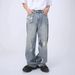 Vibe Style Niche Design Graffiti Ripped Jeans High Street Slimming Floor Length Trousers Trendy_mkmklike.com