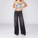 Women's Rhinestone Denim Jeans Star Patterned Straight Leg Cat Whisker Deconstructed Pocket European American Style_mkmklike.com