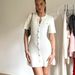 Women's Clothing new fashion round neck single breasted short sleeve slim knitted mini dress_mkmklike.com