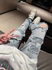Men's Slim Fit Skinny Jeans European American Style Heavy Duty Embroidered Ripped Distressed Patchwork Trendy Autumn Winter Cool Beggar Long Pants_mkmklike.com