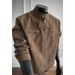 American Retro Brown Tie-dye Stand-collar Biker Jacket For Men And Women, Spring Maillard High-end Loose-fit Workwear_mkmklike.com