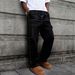 Men's Multi-Pocket Cargo Pants – Loose Straight Fit With Drawstring Waist & Decorative Stitching (Black, S-XXL)_mkmklike.com