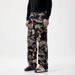 Men's Graffiti Print Wide-Leg Jeans High-Waisted Loose Fit Oversized Streetwear Denim Pants with Black Branch Motif Urban Aesthetic_mkmklike.com