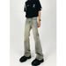 Men's Clothing Distressed Cleanfit Vintage Men's Distressed Clean Fit Jeans – Vintage Muddy Yellow Straight-Leg Denim Pants (S-3XL)_mkmklike.com