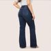 Vintage-Inspired Plus Size Women's Jeans - Stretch Denim Straight Leg Pants For A Flattering Fit Comfortable Polyester-Blend With Mid-Rise Waist_mkmklike.com