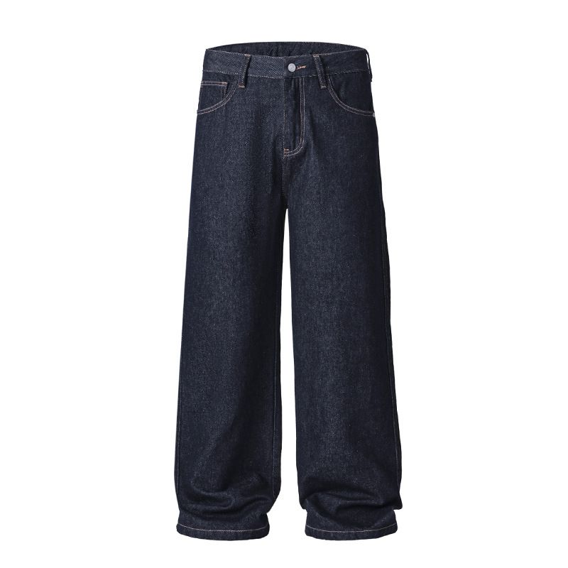 Nordmann MUCHU Clothing | 2025 Autumn Winter New Original Color Jeans Men's American Style Loose Straight Denim Washed Wide-Leg_mkmklike.com