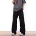 Men's Trendy High Waist Cargo Jeans with Pockets Loose Straight Leg Wide Leg Retro American Style Casual Trousers_mkmklike.com