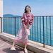 Chicco Chicco Denim Spring New Korean Retro Short Pink Jacket Age-Reducing Striped Camisole Dress Women's Autumn_mkmklike.com