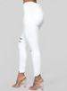 K Fashion New Pure Color Ripped Long Pants For Women_mkmklike.com