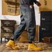 Men's Clothing Men's Heavyweight Straight Leg Cargo Jeans Loose Trendy Autumn Style Jogger Harem Pants For Formal & Casual_mkmklike.com