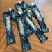 "Vintage Washed Distressed Denim Jeans For Men – Heavyweight Slim Bootcut Rips, 517 Style | Retro Streetwear"_mkmklike.com