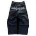 Men's Jeans Y2K Haruku Retro Skull Graphic Baggy Black Pants Mens Punk Rock Hip Hop Gothic Wide Leg Trousers Streetwear_mkmklike.com