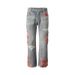 2026 New Environmentally Friendly Fabric Men's Jeans High-quality American High-street Splicing Jeans Men's And Women's Slightly Spicy Pants Printing_mkmklike.com