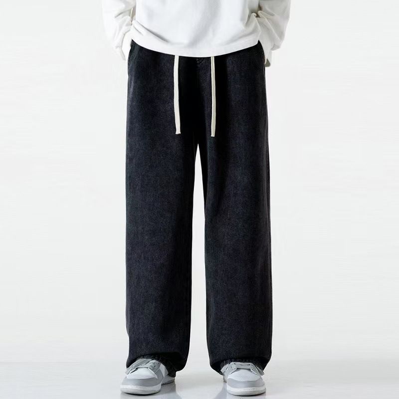 Men's Southeast Asian Style Loose Straight Leg Jeans – Comfortable Wide Fit Denim Pants For Casual & Streetwear_mkmklike.com