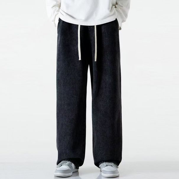 Men's Southeast Asian Style Loose Straight Leg Jeans – Comfortable Wide Fit Denim Pants For Casual & Streetwear_mkmklike.com