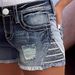 Women's Clothing Ripped Denim Shorts Elastic Slim Fit Versatile Jeans Embroidered Denim Shorts_mkmklike.com