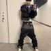 Men's Slim Fit Straight Leg Jeans Double Waist Patchwork Faux Two Tone Design Street Style Gathered Floor Length Denim_mkmklike.com