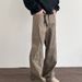 American Style Maillard Brown Multi Pocket Workwear Jeans, Men's High Street Straight Leg Micro Pull Cleanfit Pants_mkmklike.com