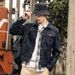 Pulse Pulse 2023 New Denim Korean Style Trendy European American Spring And Autumn Loose Fit Men's Jacket_mkmklike.com