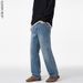 Clanfit Men's American Vintage Straight Leg Jeans – Cleanfit Washed Denim, Relaxed Fit, 100% Cotton (Sizes 28-38)_mkmklike.com