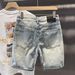 Men's Clothing Summer Trendy Distressed Denim Shorts For Men Mid-Length Five Point Pants Style Thin Fashionable Men's Clothing_mkmklike.com