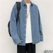 Yemi Fashion|Harajuku Denim Long Sleeve Hong Kong Style Casual Loose Autumn Shirt Men's Trendy Jacket_mkmklike.com