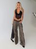Women's Low-Waisted Straight Leg Jeans Casual Fashionable Printed Loose Fit New_mkmklike.com
