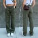 Women's Cargo Pants – Vintage Streetwear Style, Multi-Pocket Utility Pants, Loose Fit & Comfortable_mkmklike.com