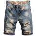 2025 Summer Clothing New Men Vintage Ripped Short Jeans Streetwear Fashion Hole Straight Thin Denim Shorts Male Brand Pants_mkmklike.com