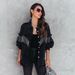 Women's Heavy Duty Style Chain Studded Single Breasted Coat_mkmklike.com