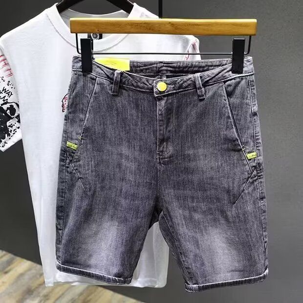 Men's Washed Denim Cargo Shorts - Summer Lightweight Casual Streetwear Straight Fit Stretchable Cotton Short Pants For Men_mkmklike.com