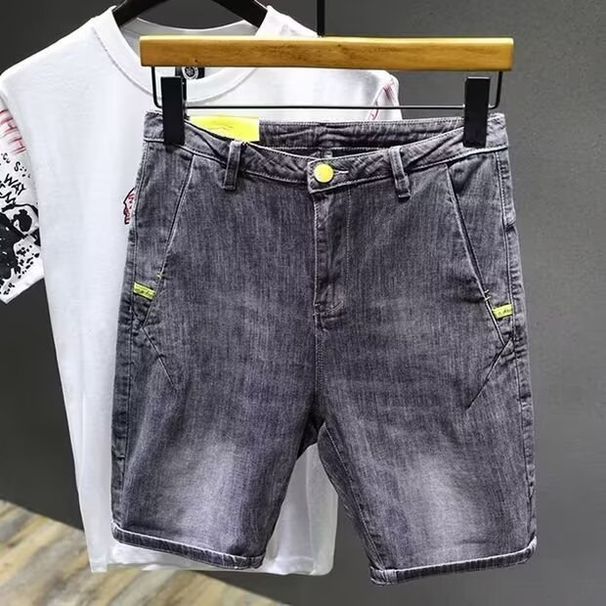 Men's Washed Denim Cargo Shorts - Summer Lightweight Casual Streetwear Straight Fit Stretchable Cotton Short Pants For Men_mkmklike.com