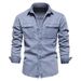 Unbeatable Quality 2024 Spring And Autumn New Men's Shirt Jacket Trendy Coat Casual Washed Denim Top_mkmklike.com