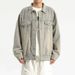 Pulse Pulse Men's Denim Spring Autumn Washed Solid Color Loose Jacket Niche European American Ins Street Style Casual Top_mkmklike.com