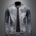 Loom European Style Turn-Down Collar Motorcycle Denim Jacket Personality Retro Slim Fit Fashion Top Men's Casual Coat Trendy_mkmklike.com