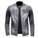 Northfold Venom Men's Denim European And American Casual Retro Plus Size Stand Collar Zipper Riding Motorccle Jacket_mkmklike.com