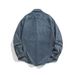 Rumeng New Trendy Brand Large Pocket Casual Loose Jacket Men's Washed Plaid Denim Shirt_mkmklike.com