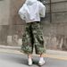 Men's Clothing Washed Damaged Old Camouflage Shorts For Men And Women Summer High Street Fashion Brand Handsome Seven Point Overalls_mkmklike.com