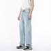 Men's Clothing Four Season Washed Light Blue All Match Straight Commuter Casual Jeans_mkmklike.com